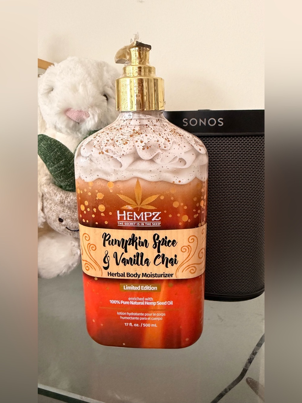 Limited Hempz Pumpkin Spice & Vanilla Chai Herbal Body Moisturizer — 500ml
